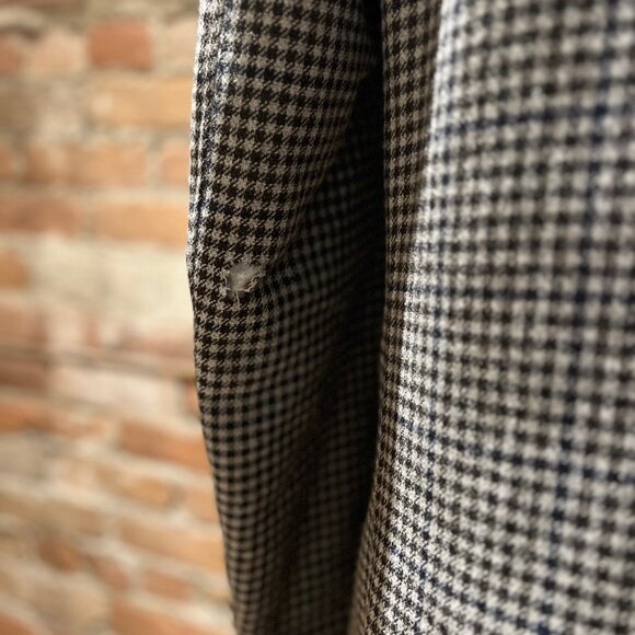 ETRO Milano Wool Blend Houndstooth Coat with Shearling Hood - Picture 9 of 14